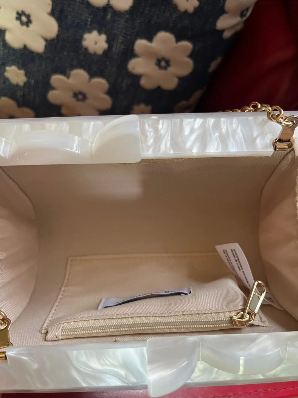 Agua Bendita x Target Pearlescent White Clutch, Mint Condition